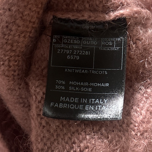 Vintage Y2K Gucci Pale Pink Mohair Silk Knit Sweater Womens Small - Picture 7 of 9